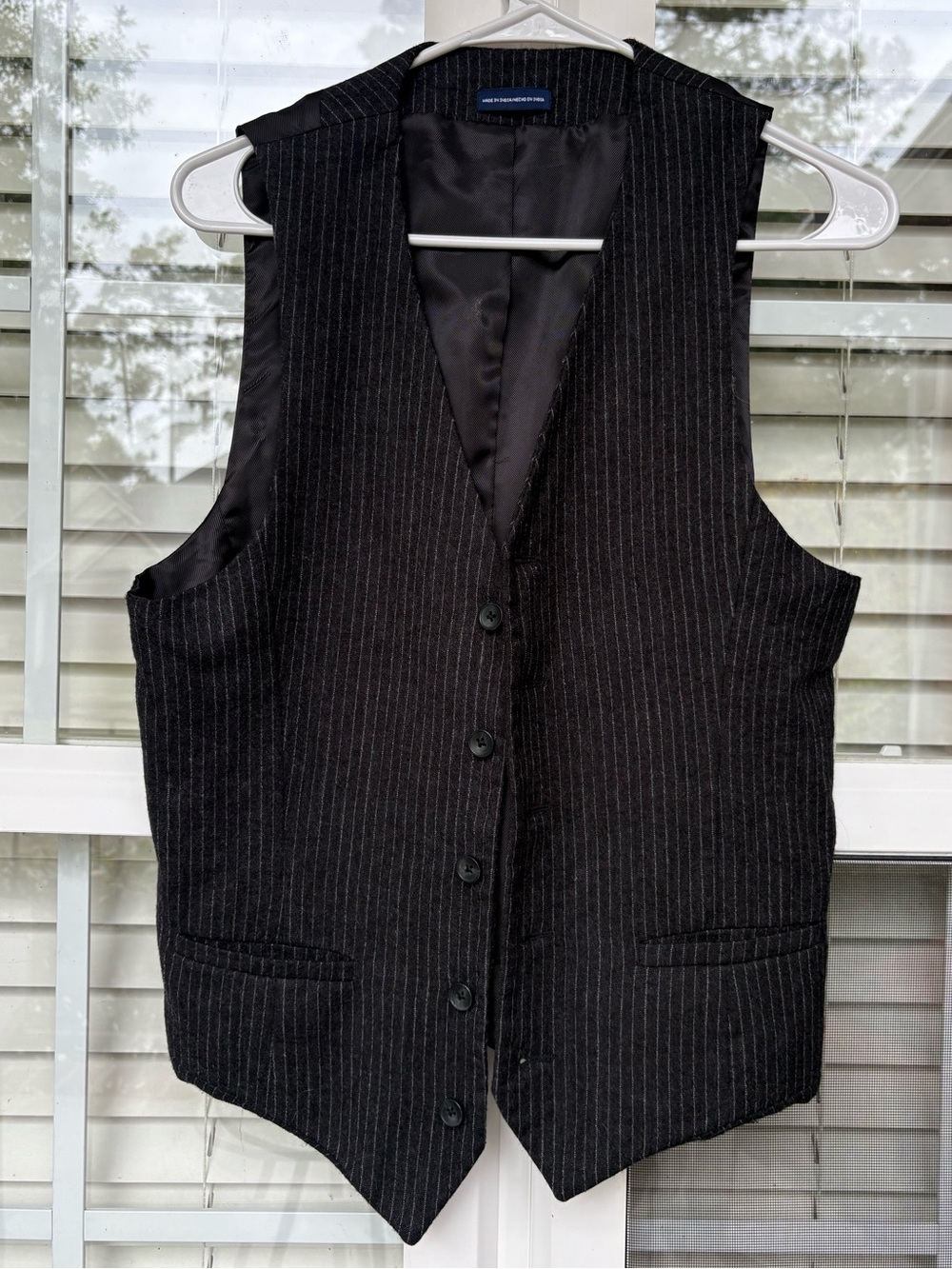Stafford Men'Small Pinstripe Wool Blend Vest Size Small